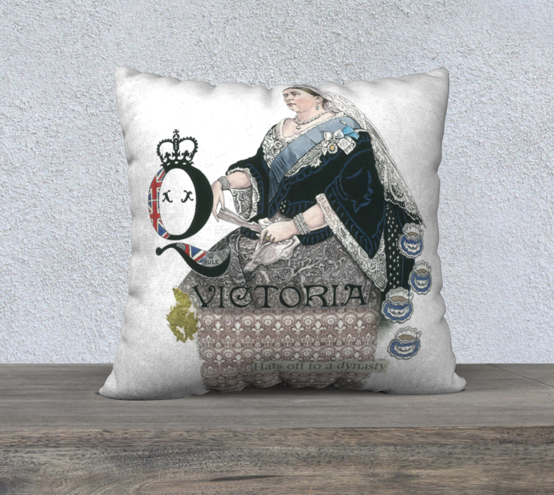 Queen Victoria Throw Pillow 22x22 Cushions Dead Queens