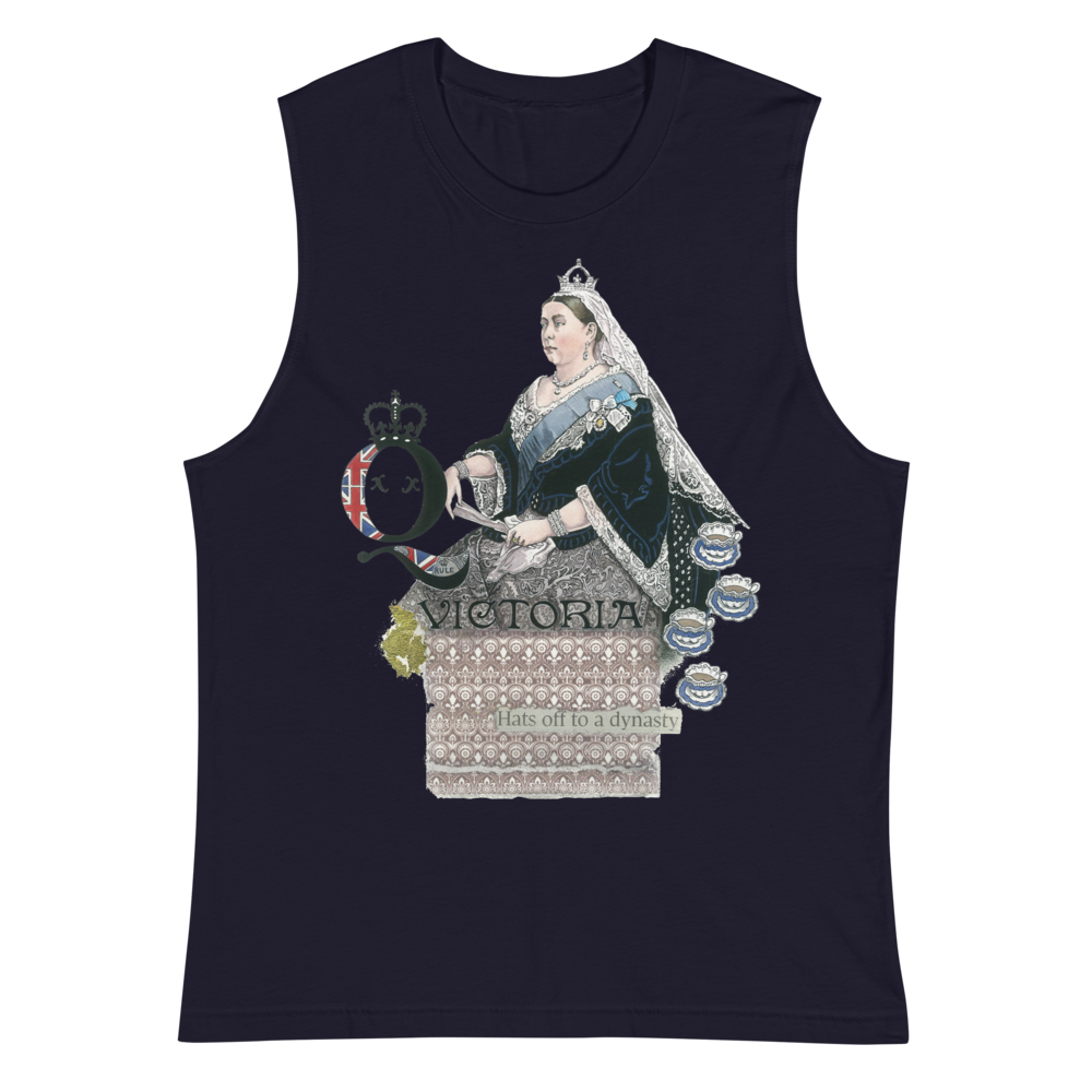 Queen Victoria Muscle Tank - Navy